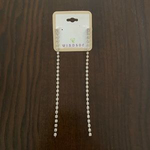 Diamond Rhinestone Pierced Earrings